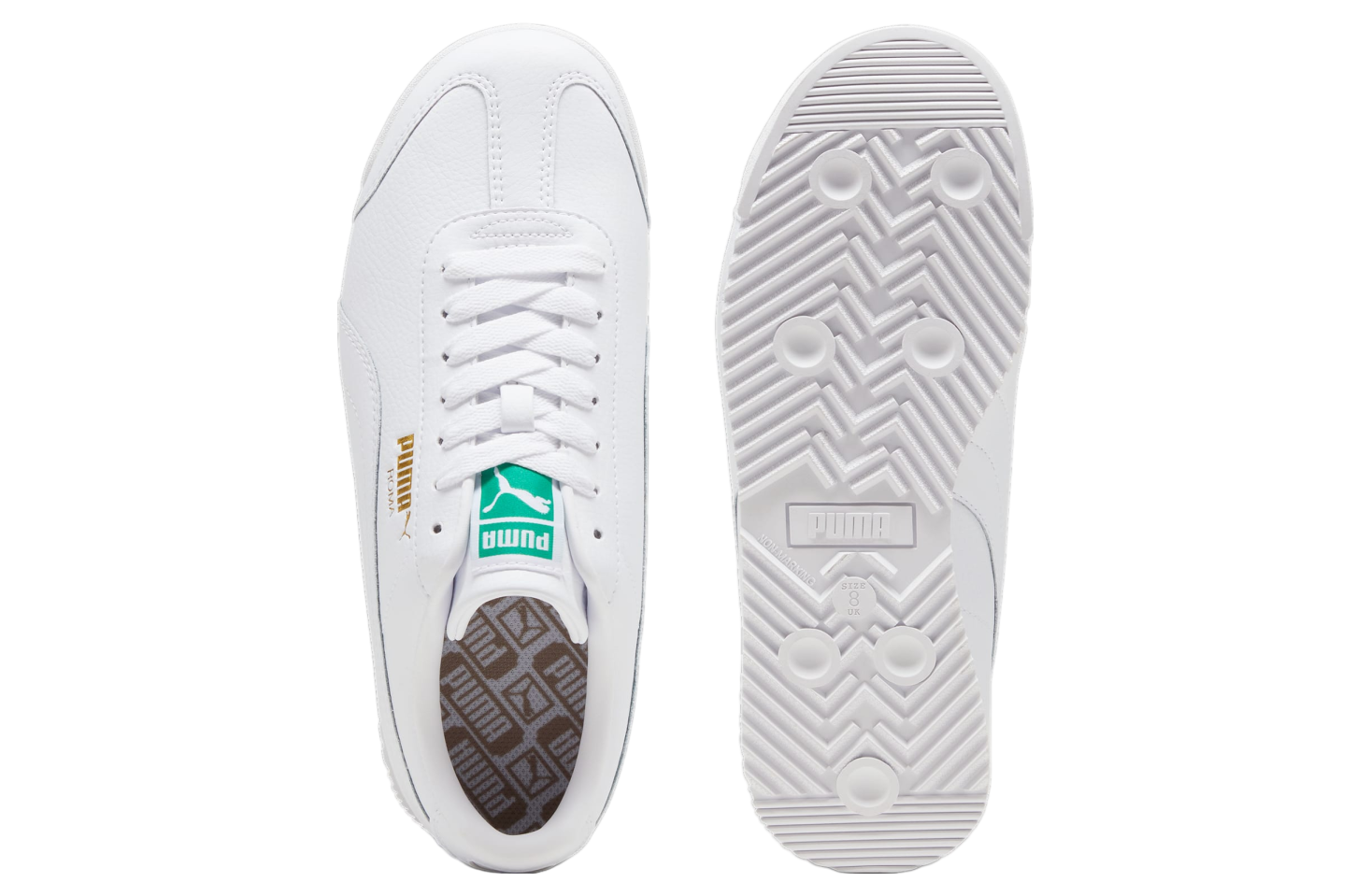 Puma Roma 24 White / Archive Green