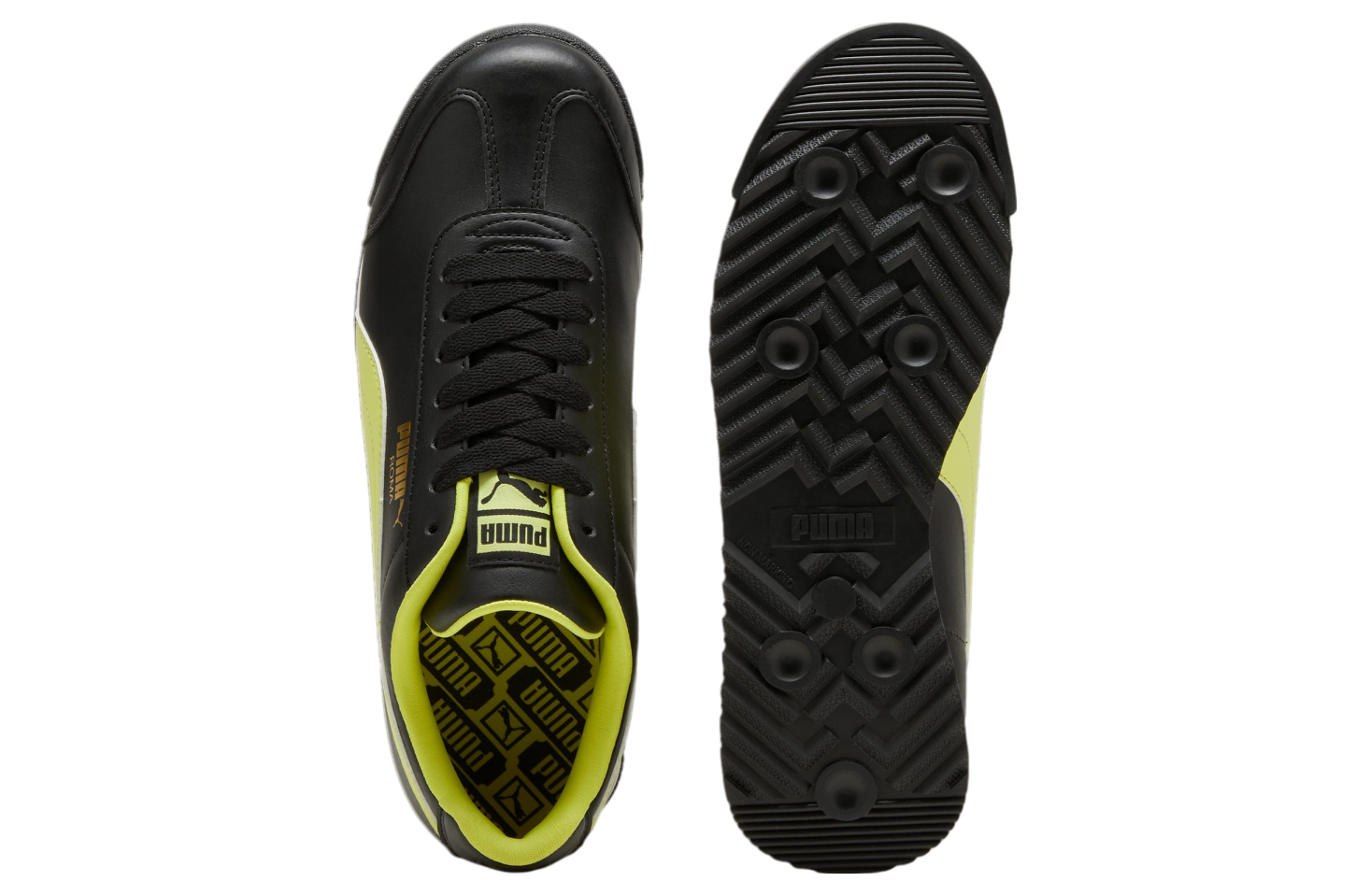 Puma Roma Basic+ Black / Lime Sheen