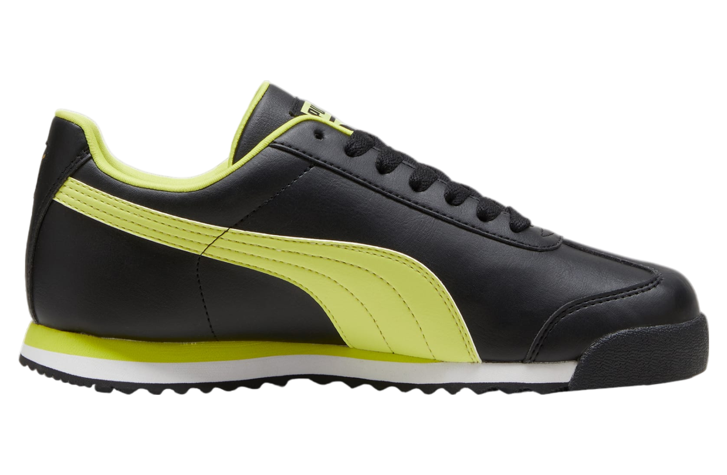 Puma Roma Basic+ Black / Lime Sheen