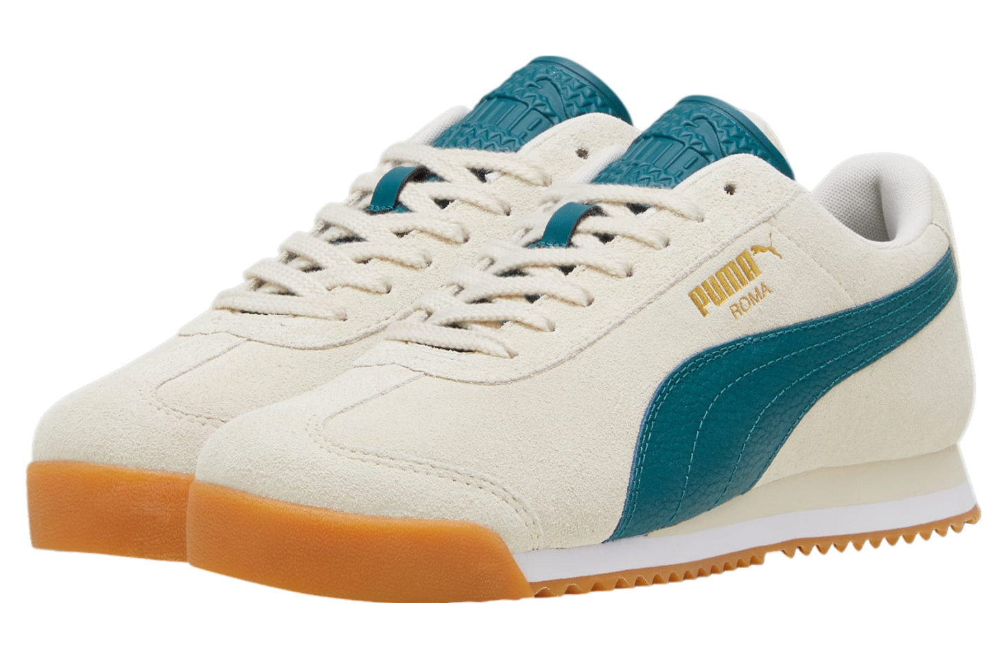 Puma Roma Suede Alpine Snow / Cold Green / Gum