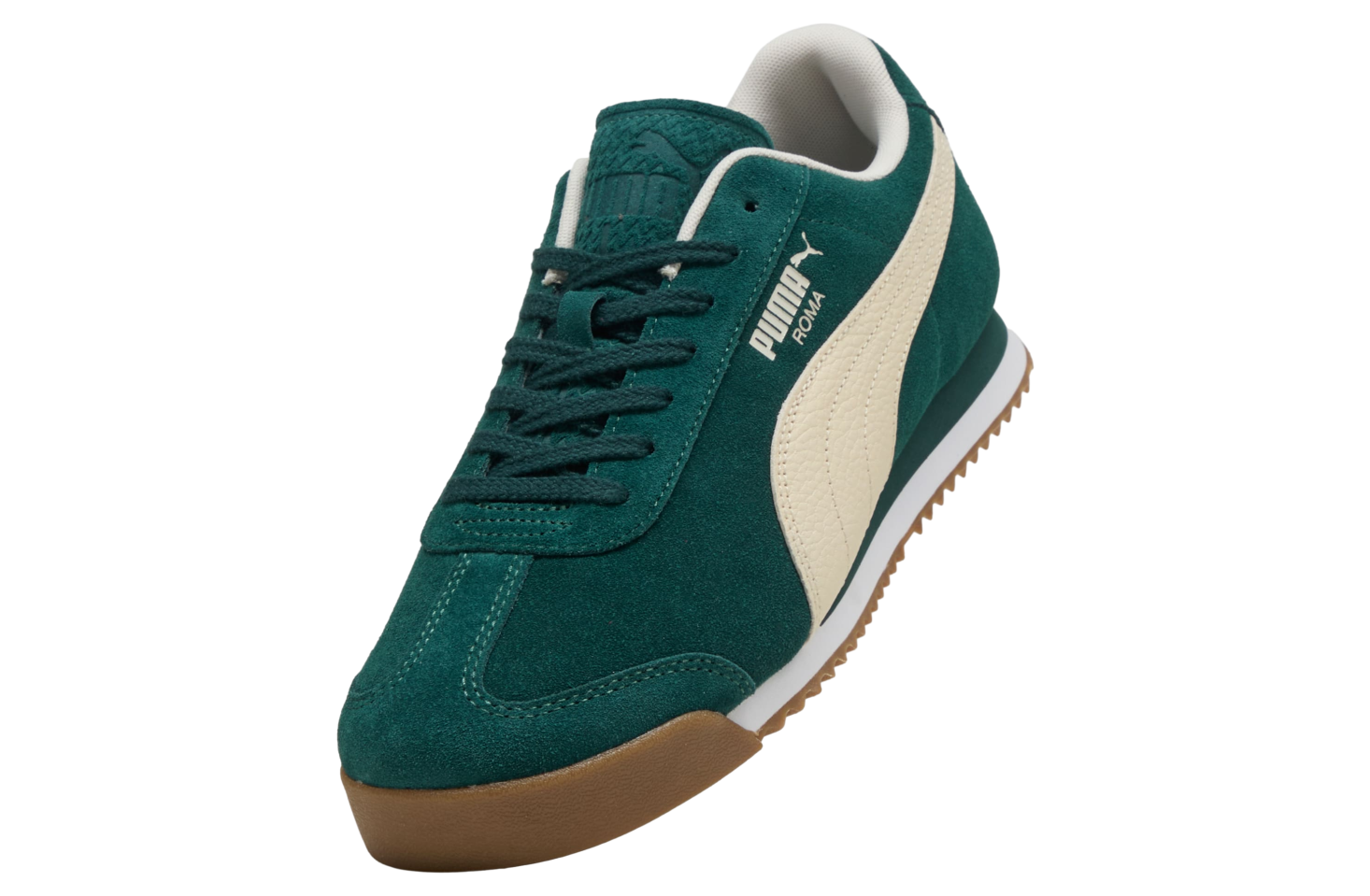 Puma Roma Suede Green Terrain / Alpine Snow