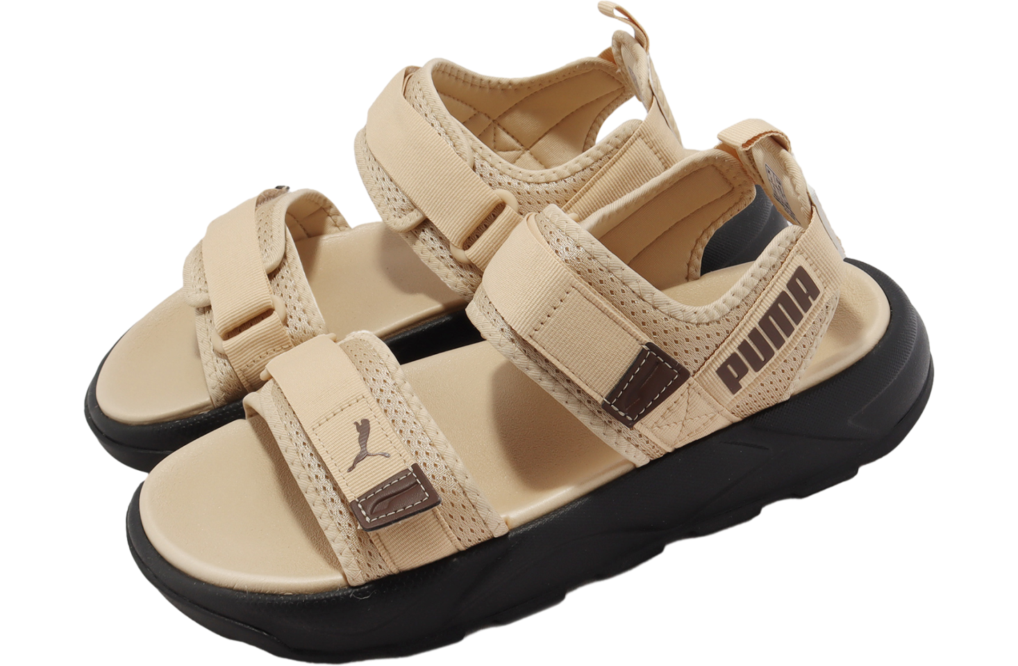 Puma RS Sandal Light Sand / Puma Black Mens Walking Hiking Trail Sandal Straps Puma RS-Sandal Light Sand / Black - Sep 2023 - 37486211  main image 3