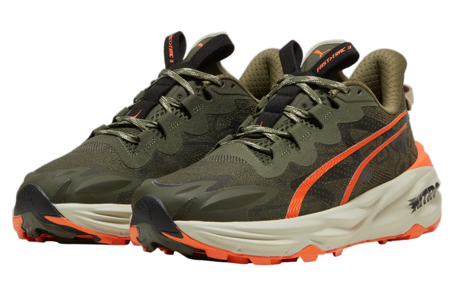 Puma Seasons Fast-trac Nitro 3 Dark Olive / Flame Flicker