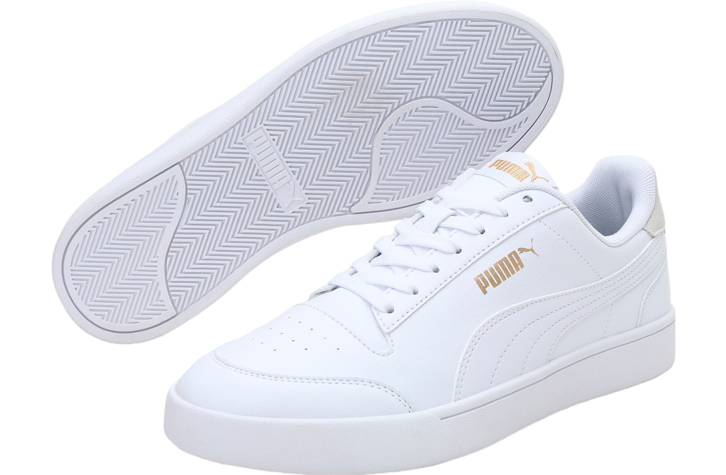 Puma Shuffle White / Team Gold