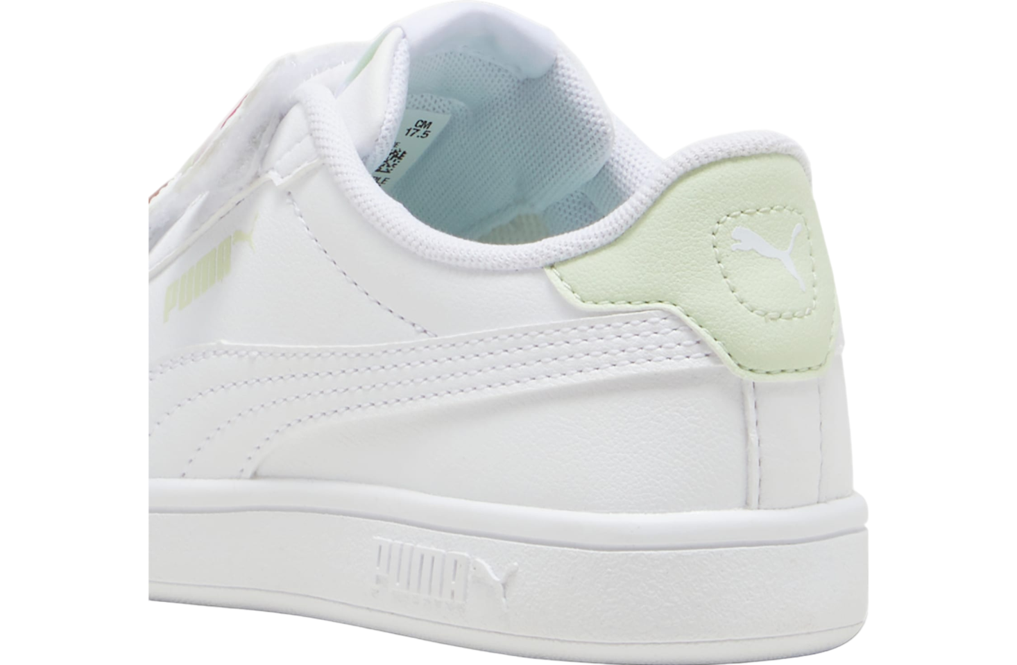 Puma Smash 3.0 Badges GS White / Green Illusion