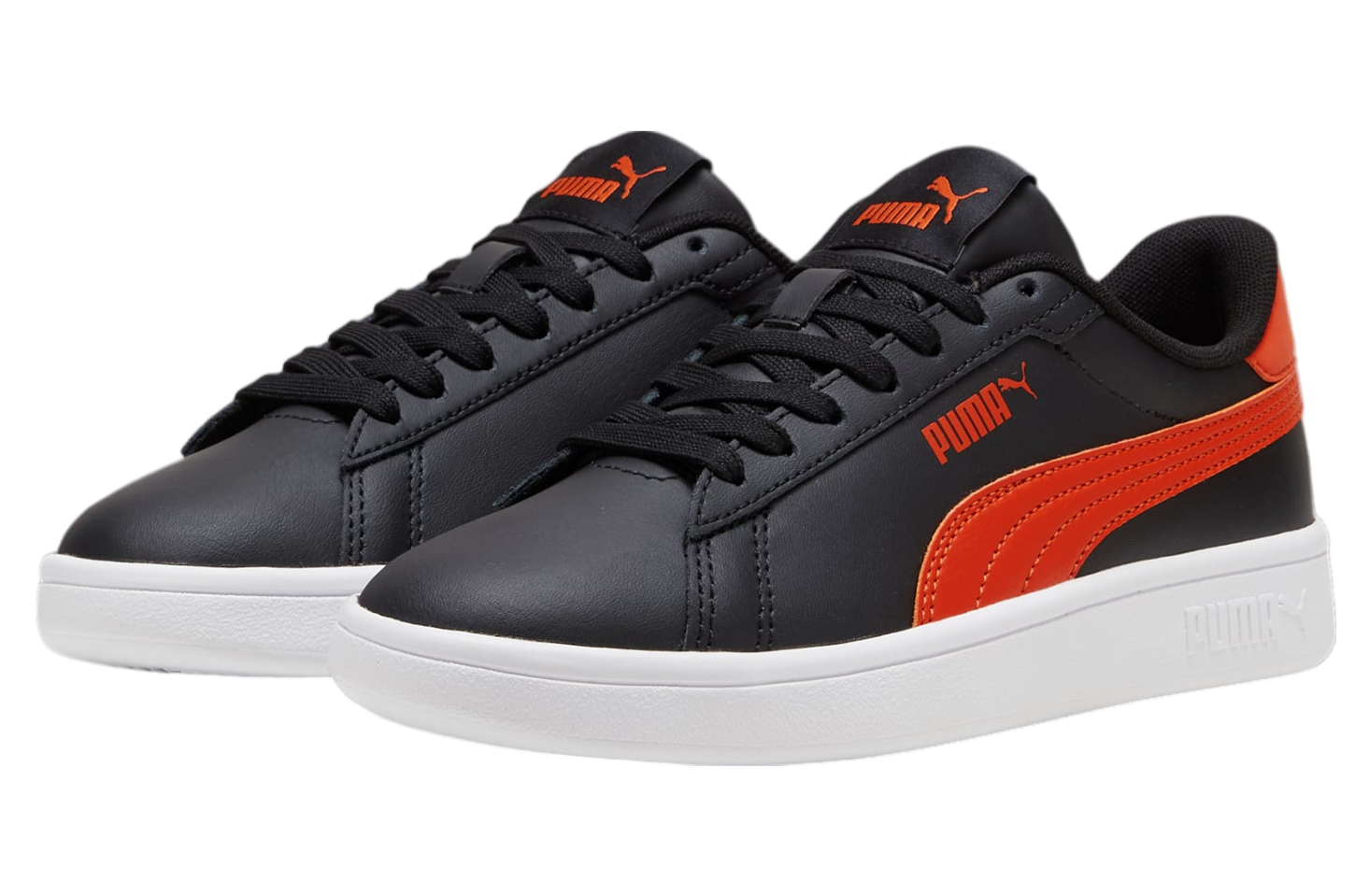 Puma Smash 3.0 Leather GS Black / Redmazing