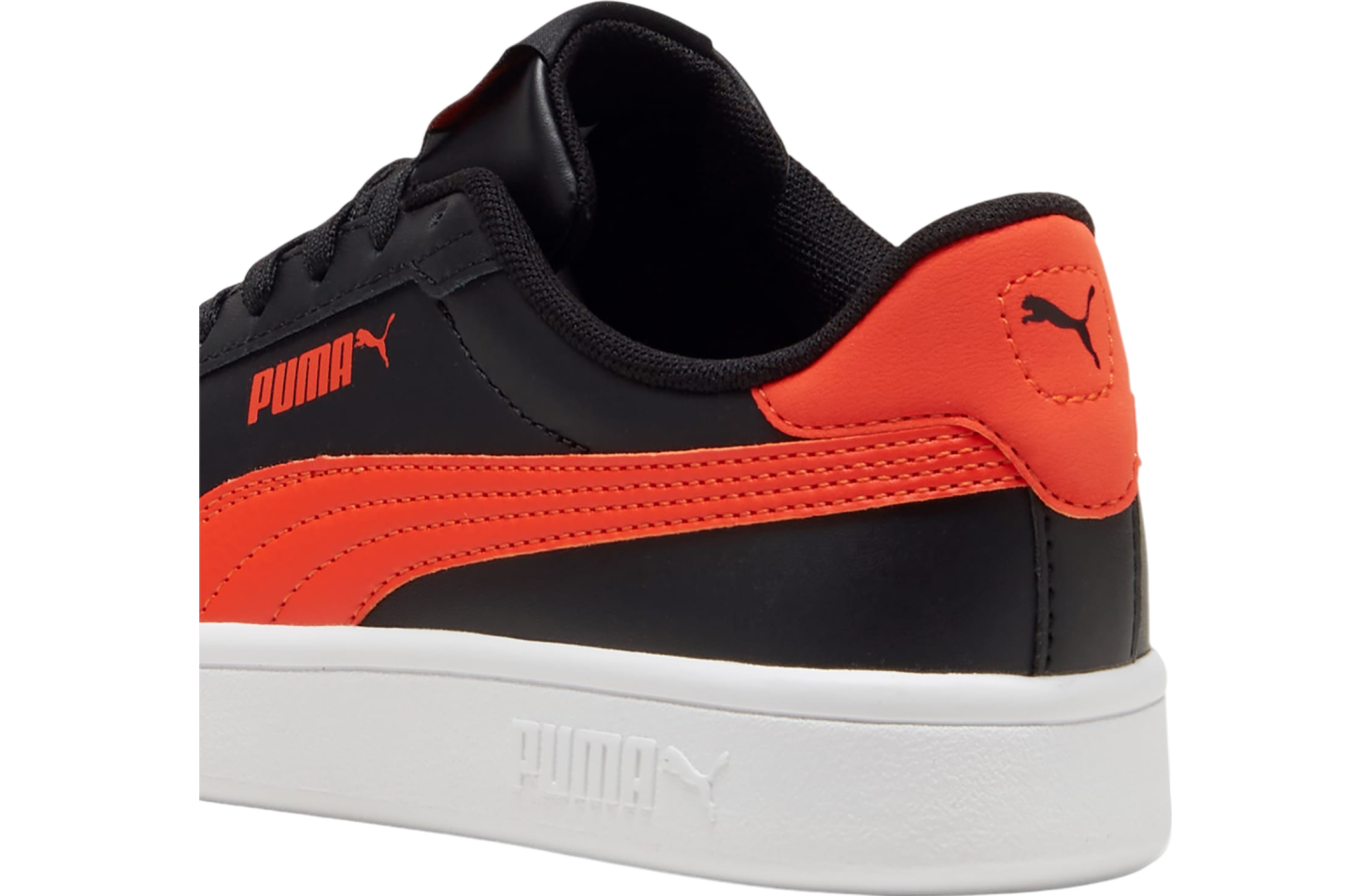 Puma Smash 3.0 Leather GS Black / Redmazing