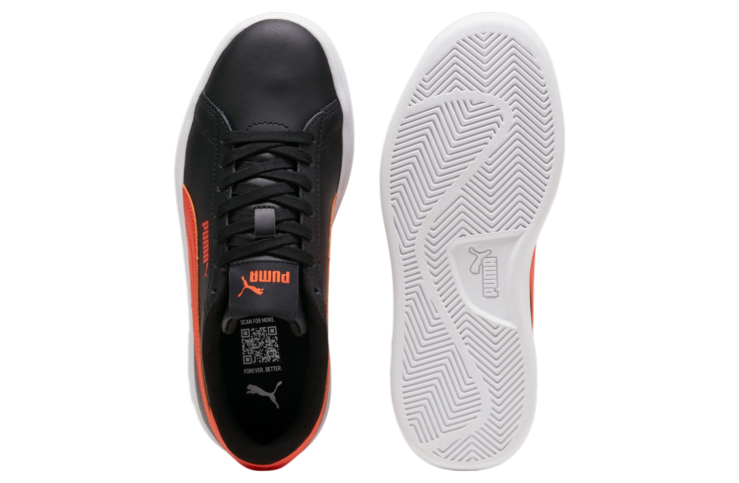 Puma Smash 3.0 Leather GS Black / Redmazing