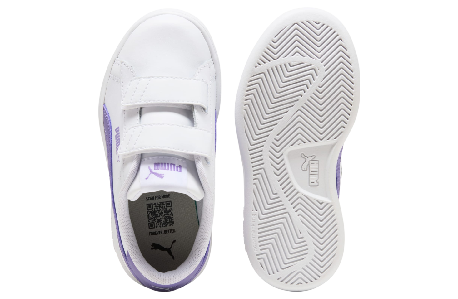 Puma Smash 3.0 Leather White / Lavender Alert