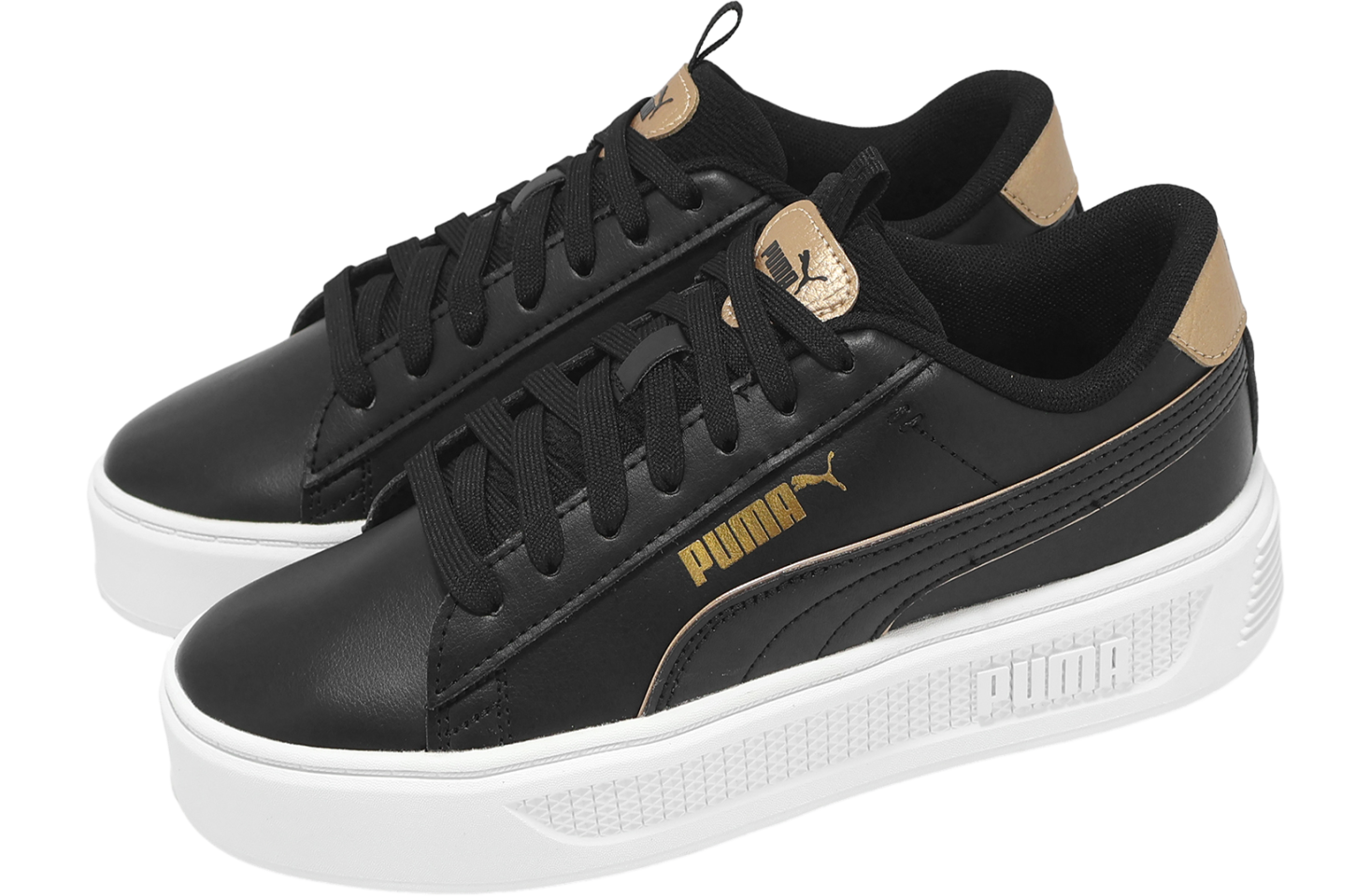Puma Smash Platform V3 Pop Up WMNS Black / Gold White