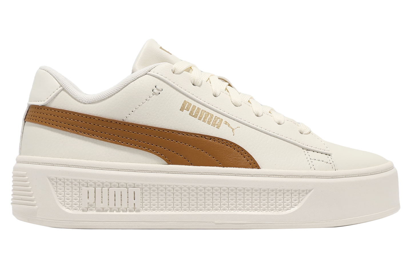 スムージー Puma Smash Platform V3 WMNS White / Brown - Jul 2024
