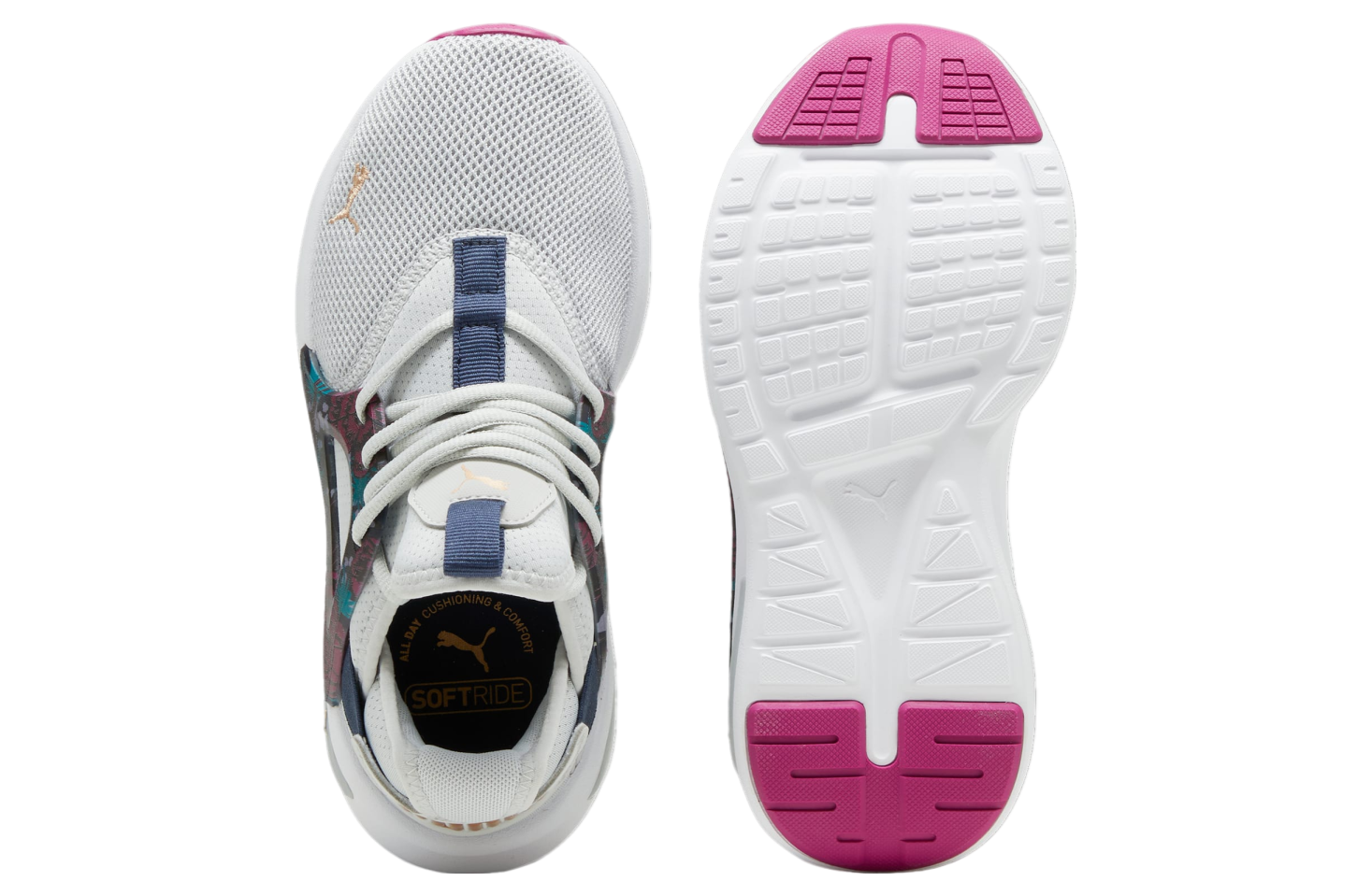 Puma Softride Enzo Evo Blooms Women Cool Light Gray / Club Navy