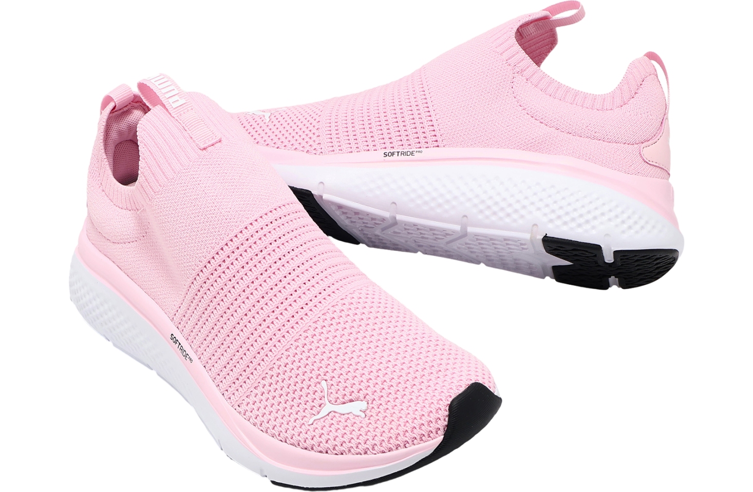 Puma Softride Pro Echo Slip-on Whisp Of Pink / White