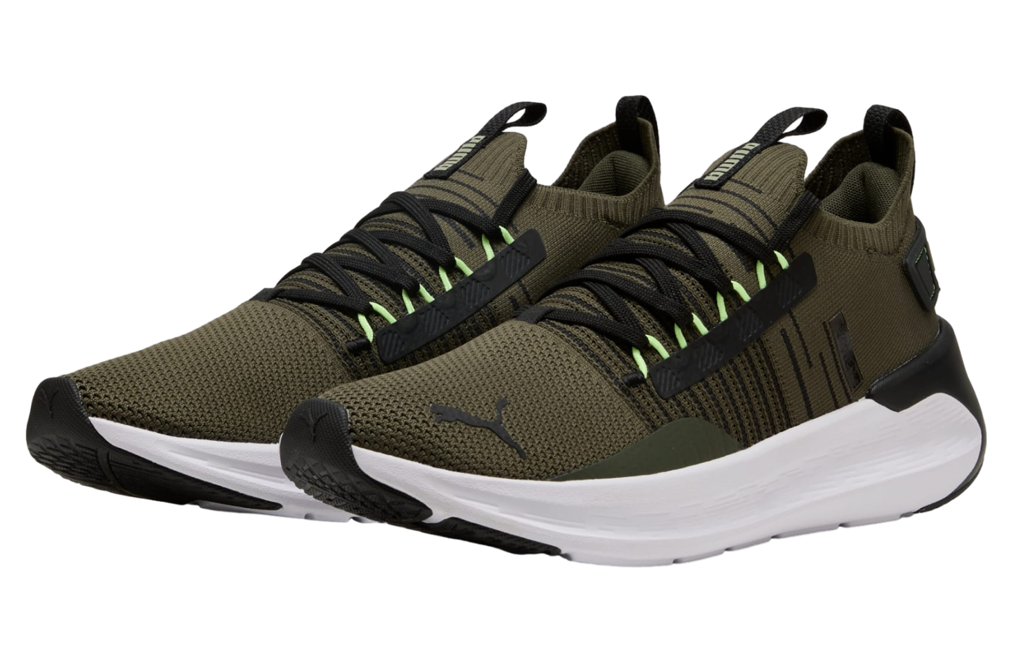 Puma Softride Symmetry Fuzion Dark Olive / Black