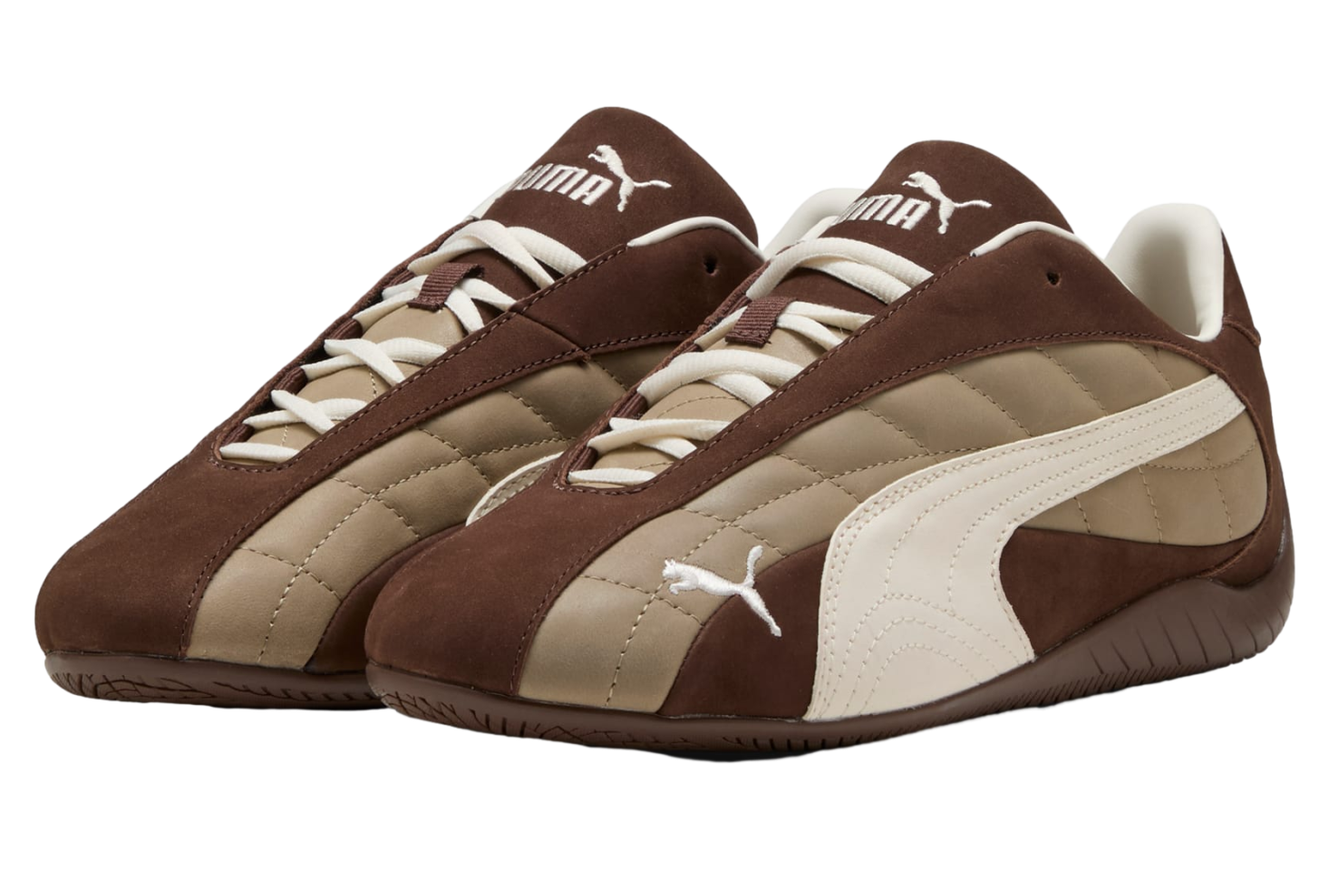 Puma Speedcat Plus Quilted Espresso Brown / Warm White