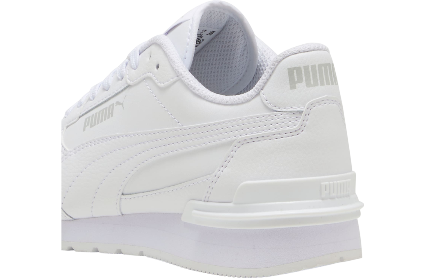 Puma ST Runner v4 Leather Big Kids White / Cool Light Gray