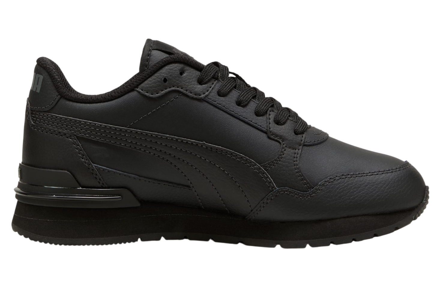 Puma ST Runner v4 Leather Boys Black / Shadow Gray