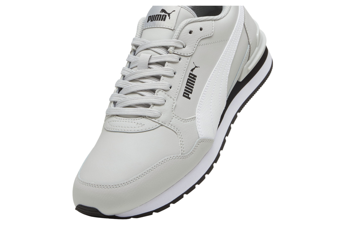 Puma St Runner V4 Leather Cool Light Gray / White