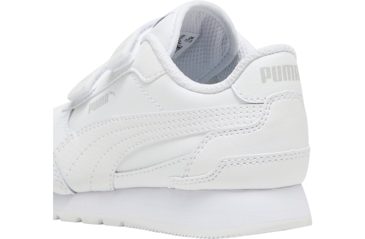 Puma ST Runner v4 Leather Little Kids White / Cool Light Gray