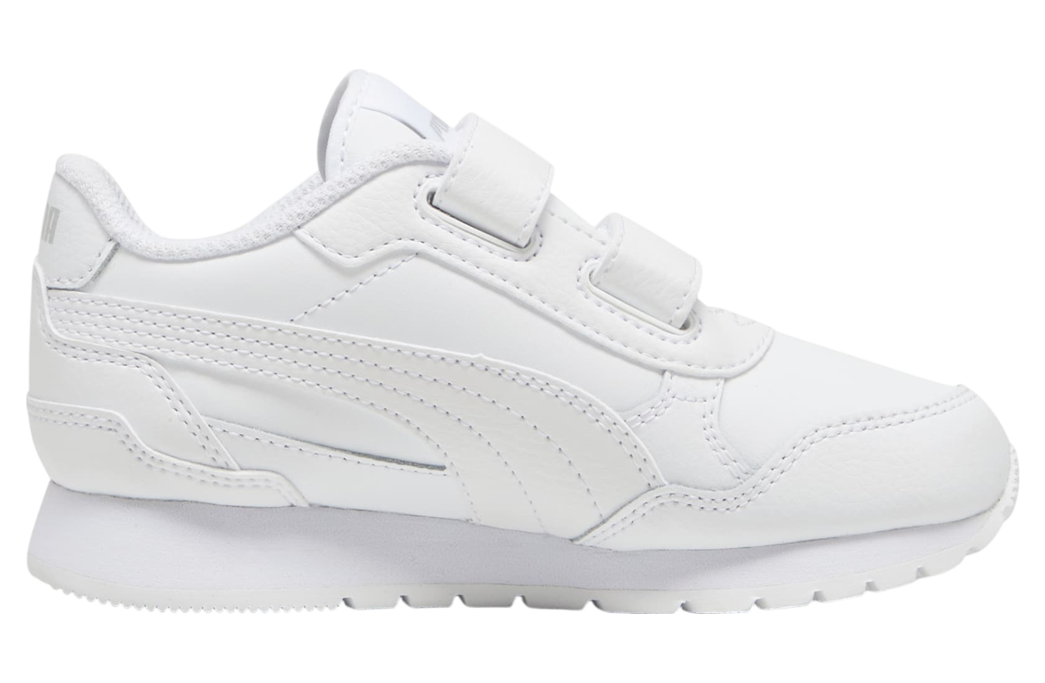 Puma ST Runner v4 Leather Little Kids White / Cool Light Gray