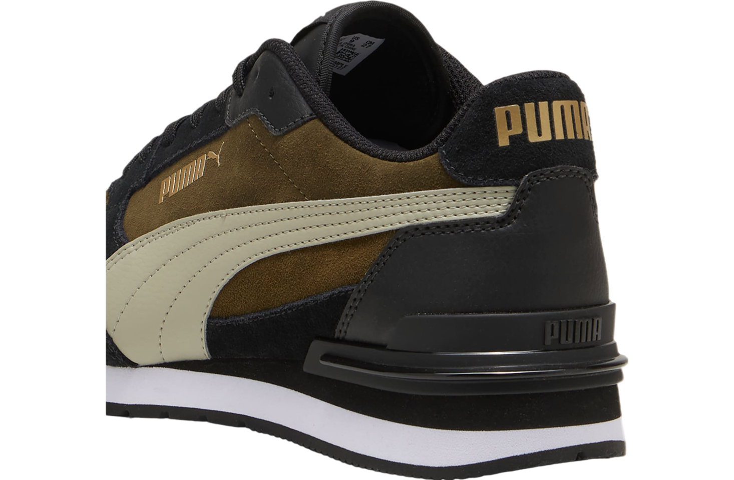 Puma St Runner V4 Suede Deep Olive / Pebble Gray