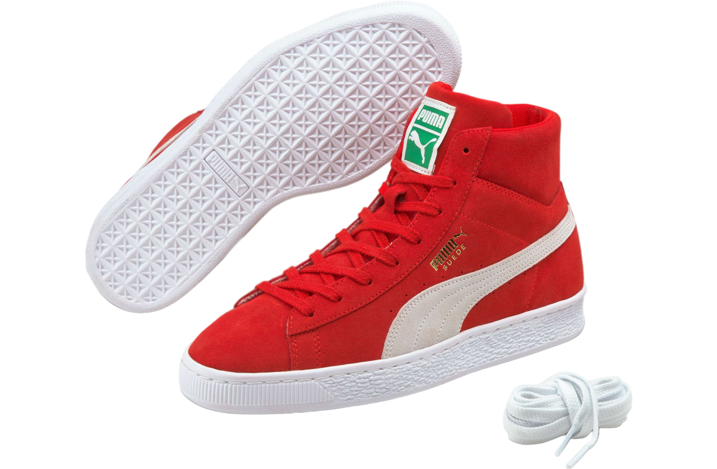 Puma Suede Mid XXI High Risk Red / White