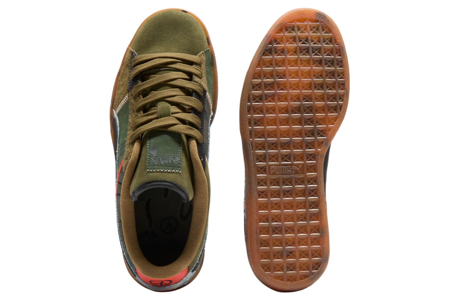 Puma Suede Peace And Love Flagship Olive Drab / Black