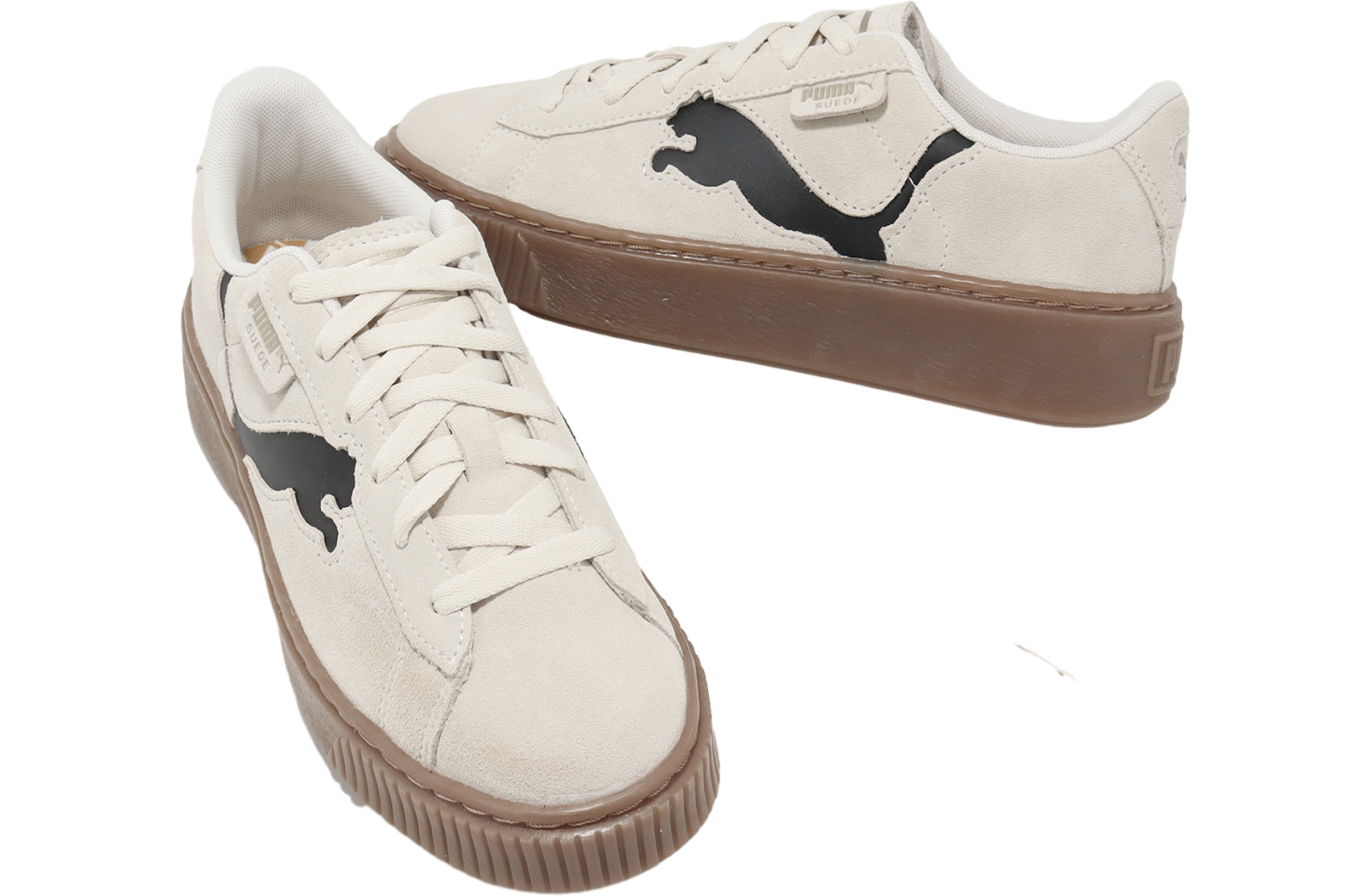 ★PUMA Suede Platform Mardi Mercredi Alpine Snow★ Puma Suede Platform Cutout WMNS Alpine Snown / Black - Feb