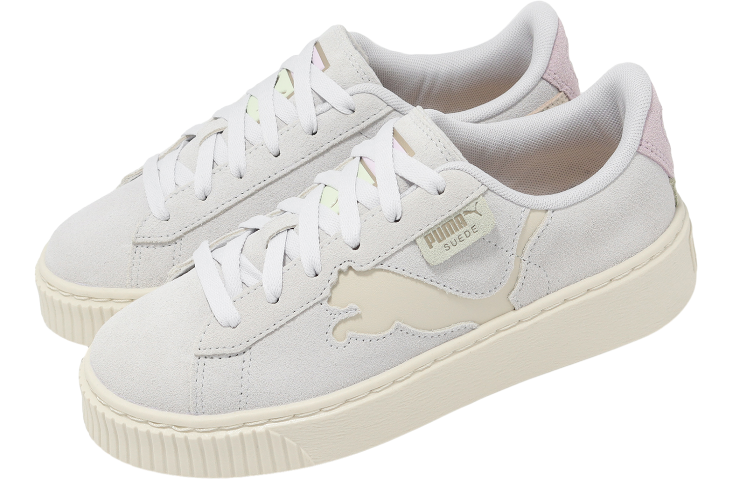 Puma Suede Platform Cutout WMNS Silvmist / Greenillu