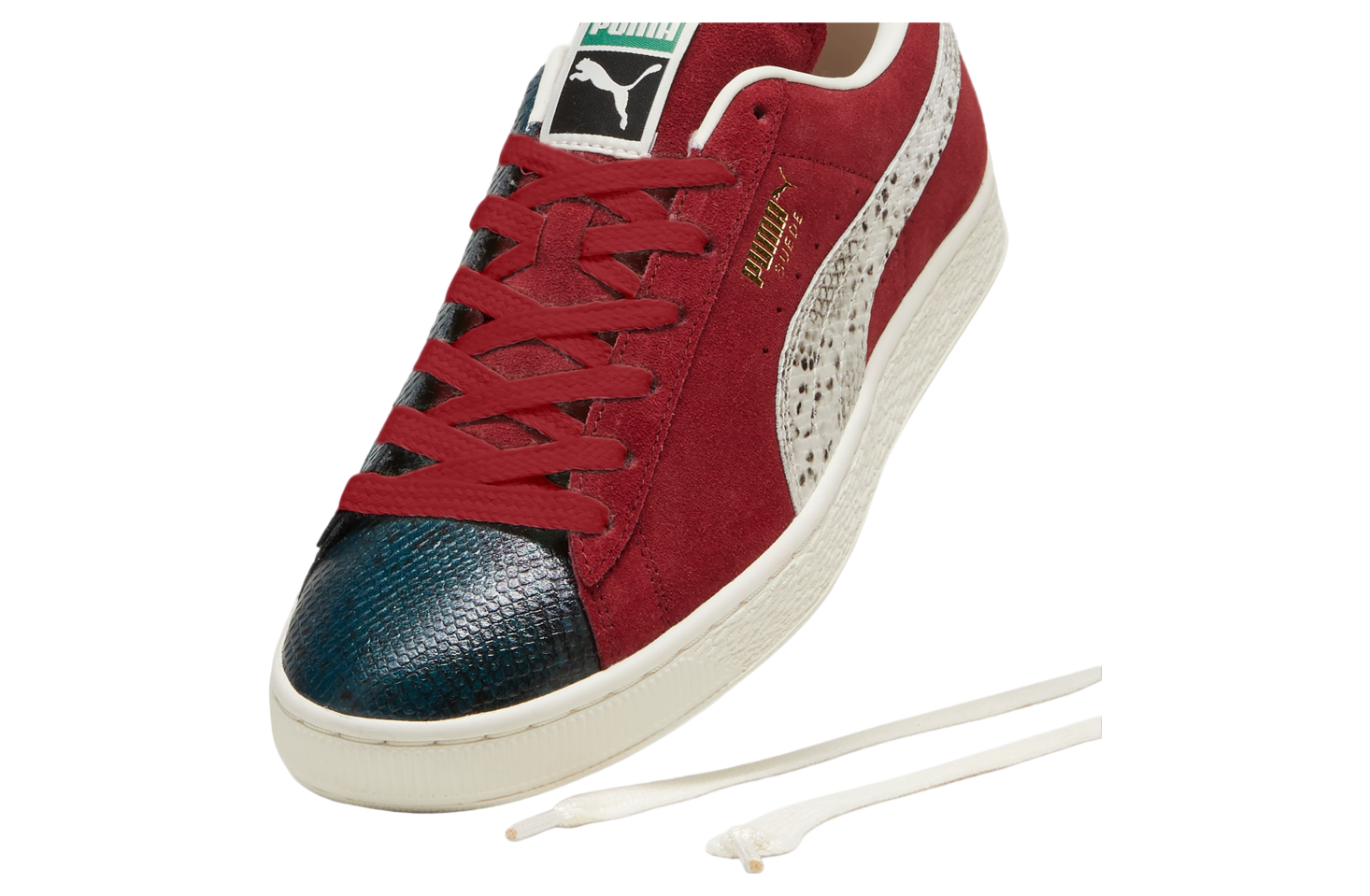 Puma Suede Split Intense Red / Cold Green