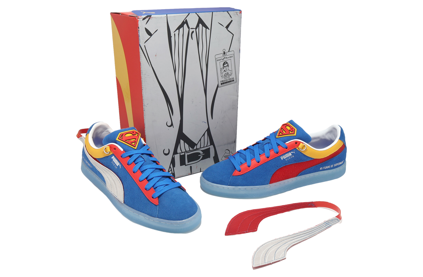 Puma Superman Daily Planet Design PUMA x SUPERMAN 85th Anniversary Suede Sneakers | PUMA Suede  main image 4