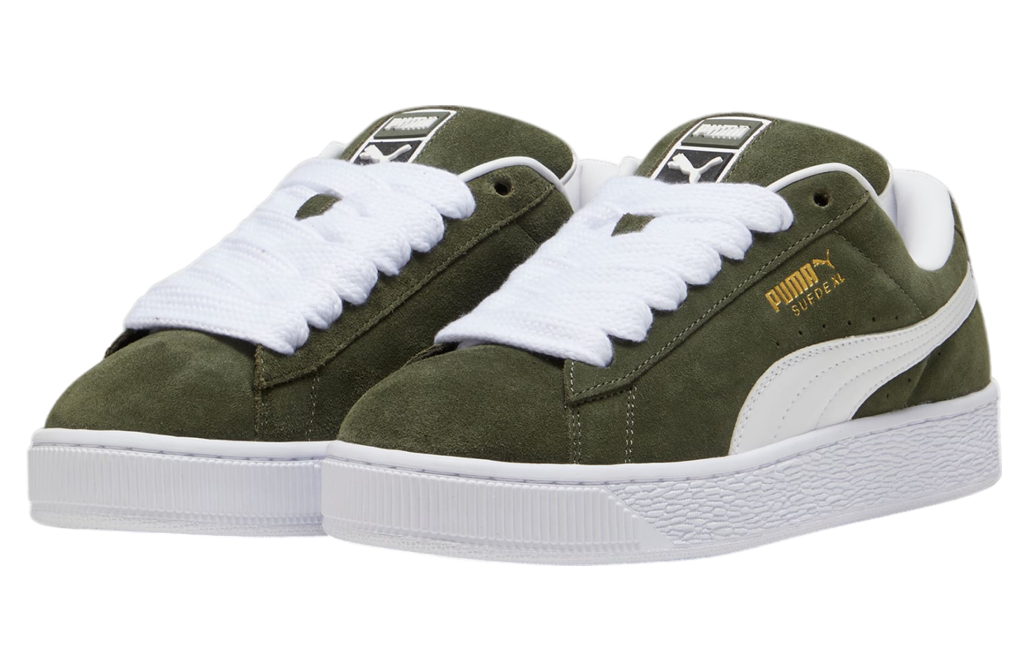 Puma Suede Xl Dark Olive / White