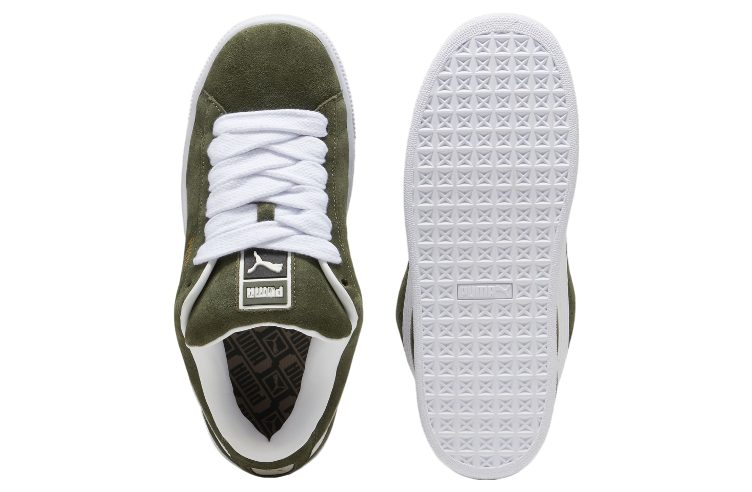 Puma Suede Xl Dark Olive / White