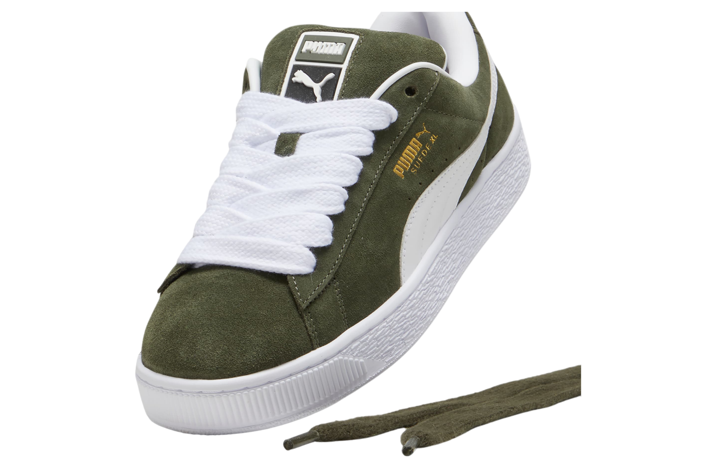 Puma Suede Xl Dark Olive / White