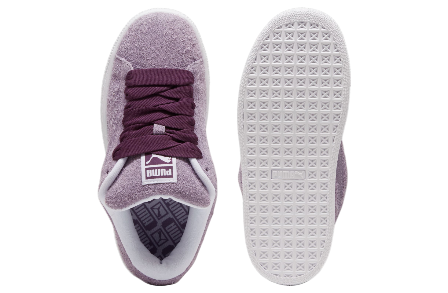 Puma Suede Xl Hairy Pale Plum / White