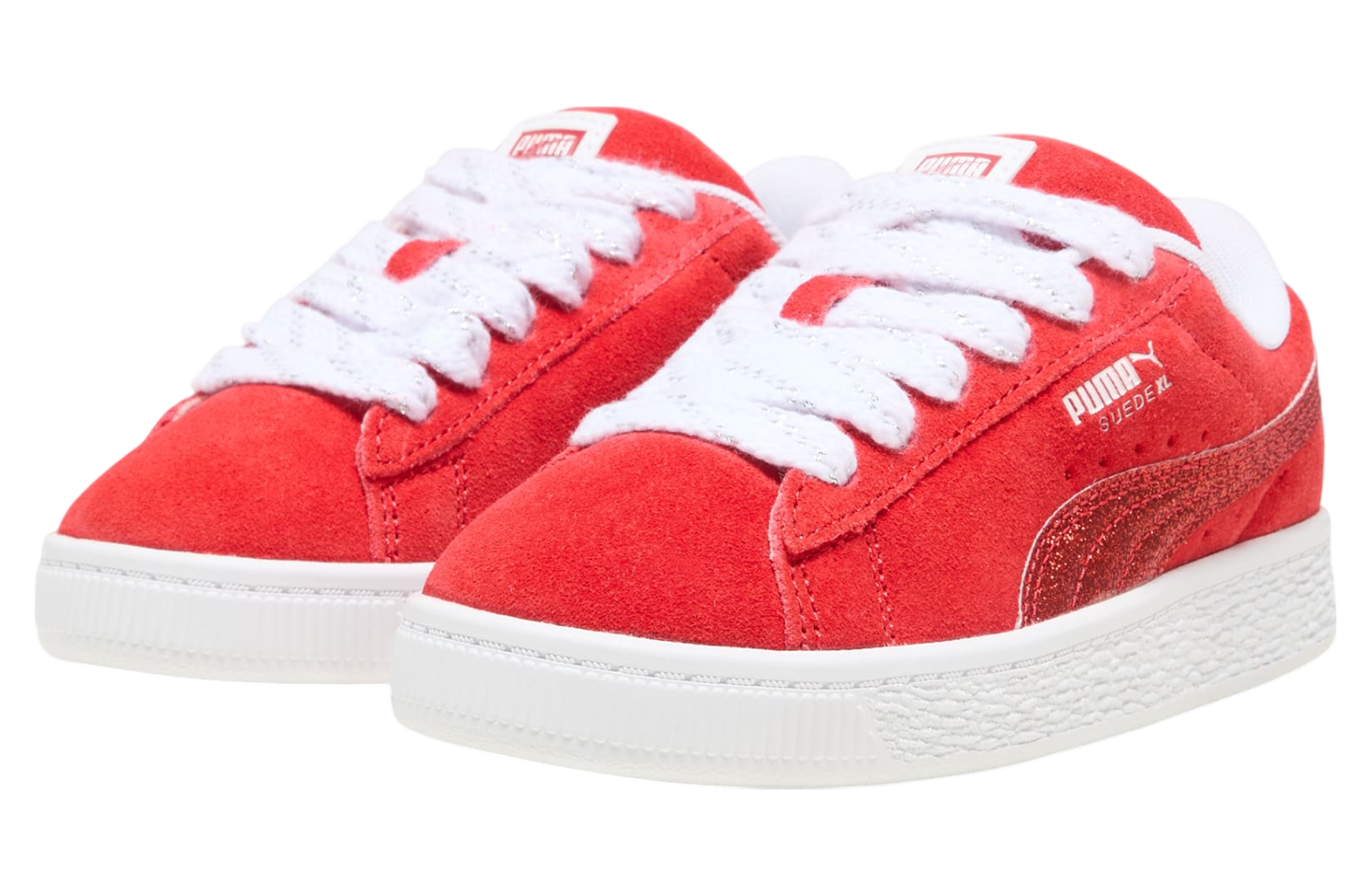 Puma Suede XL Holiday Glitz For All Time Red / Silver