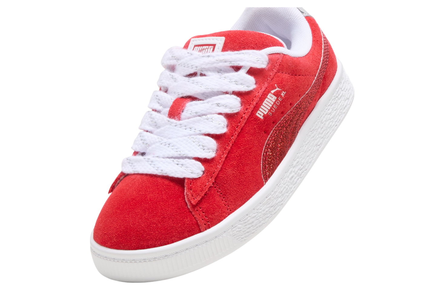 Puma Suede XL Holiday Glitz For All Time Red / Silver