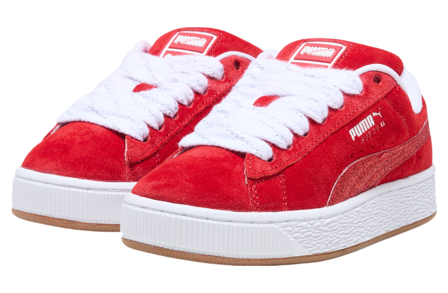 Puma Suede XL Holiday Glitz For All Time Red / White