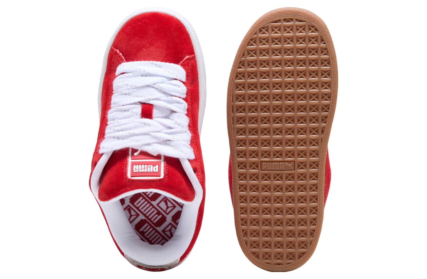 Puma Suede Xl Holiday Glitz For All Time Red / White