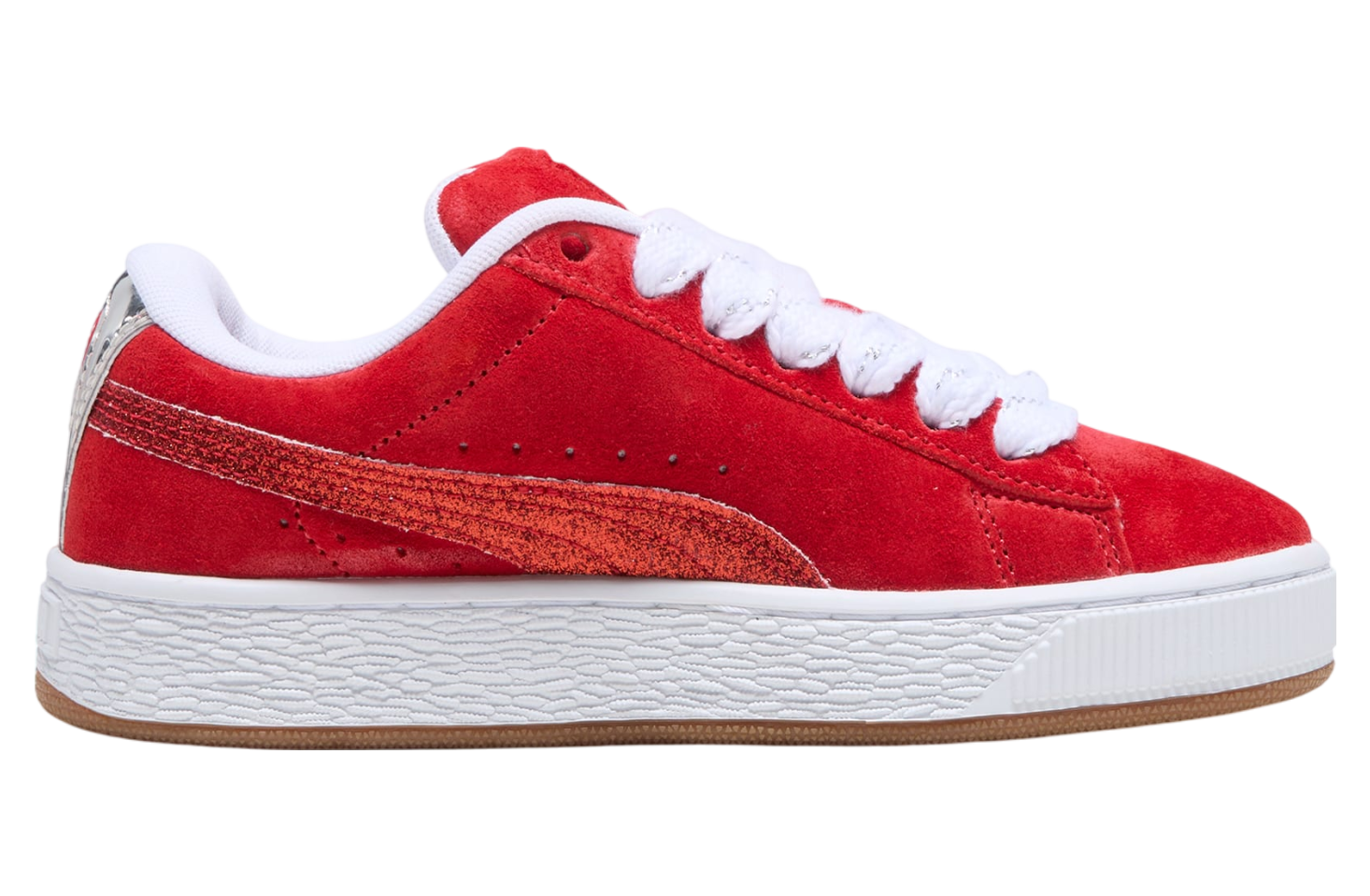 Puma Suede Xl Holiday Glitz For All Time Red / White