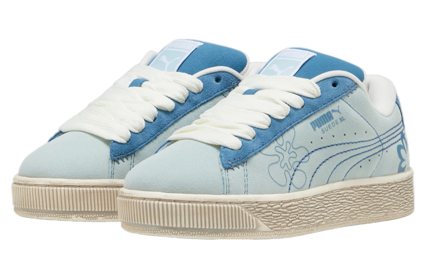 Puma Suede Xl Skater Bloom GS Frosted Dew / Blue Horizon