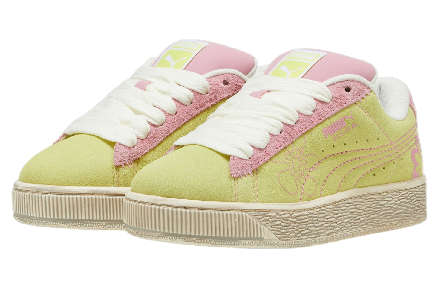 Puma Suede Xl Skater Bloom GS Lime Sheen / Mauved Out