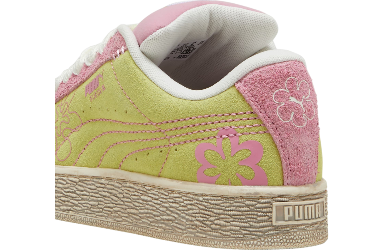 Puma Suede Xl Skater Bloom GS Lime Sheen / Mauved Out