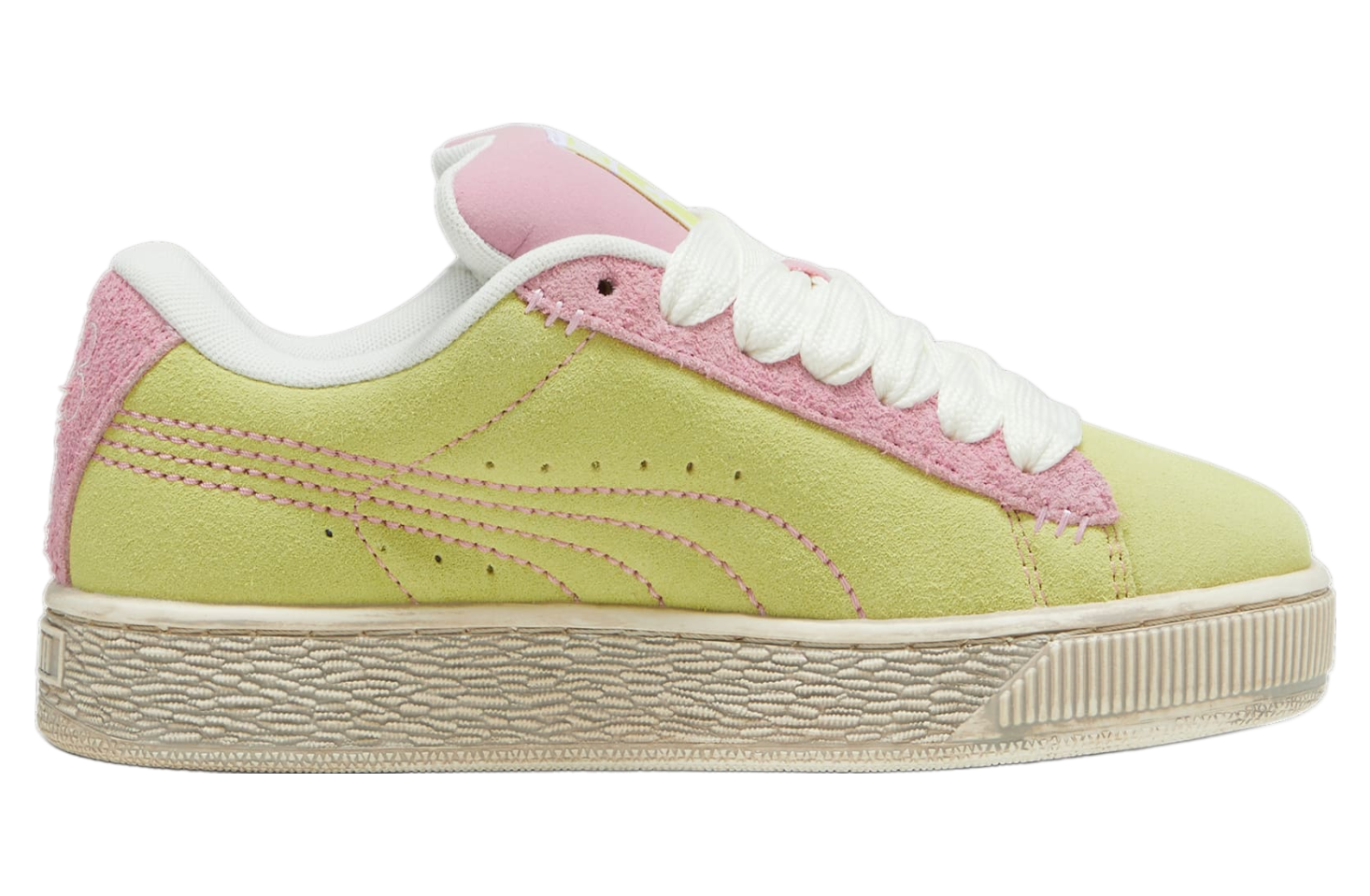 Puma Suede Xl Skater Bloom GS Lime Sheen / Mauved Out