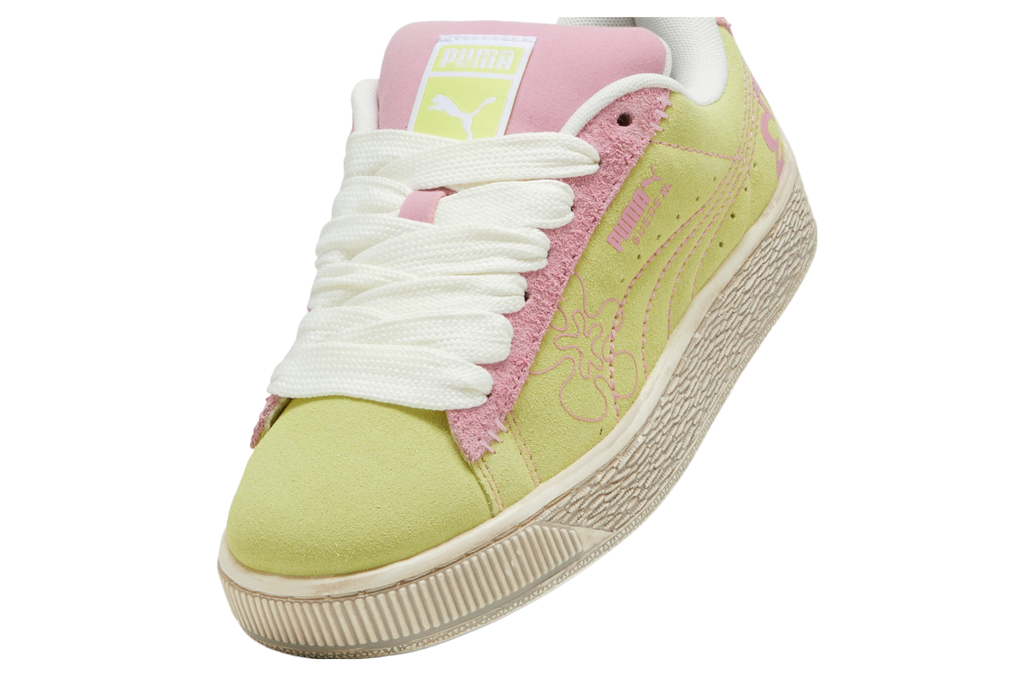 Puma Suede Xl Skater Bloom GS Lime Sheen / Mauved Out