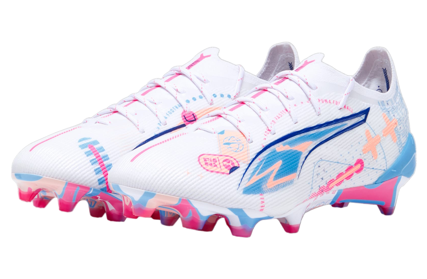 Puma Ultra 5 Ultimate Volume Up FG White / Luminous Blue