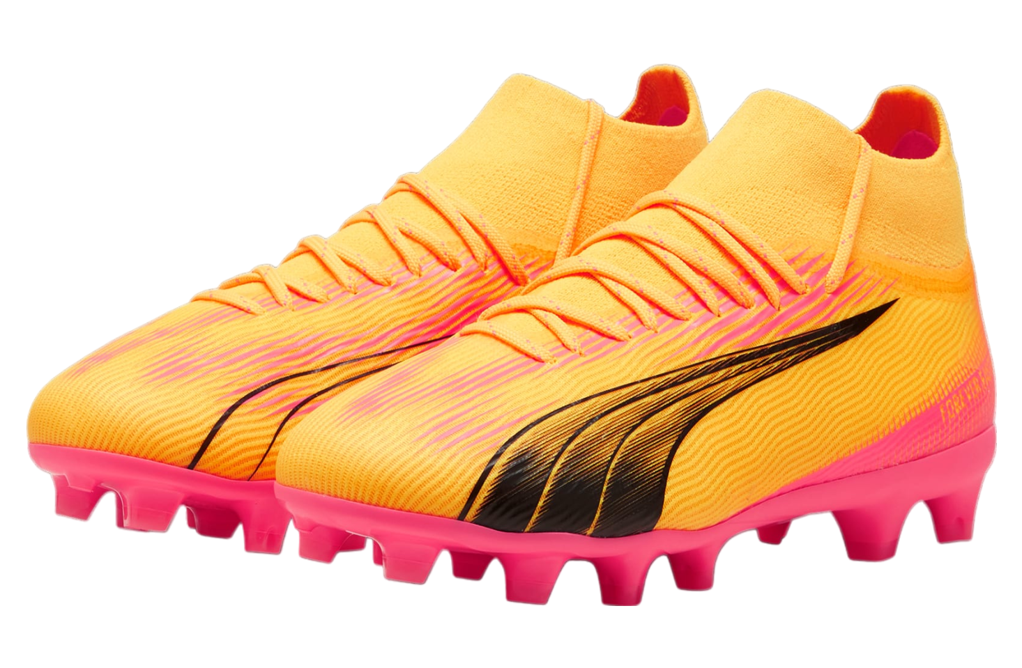 Puma Ultra Pro FG/AG GS Soccer Cleats Sun Stream / Black