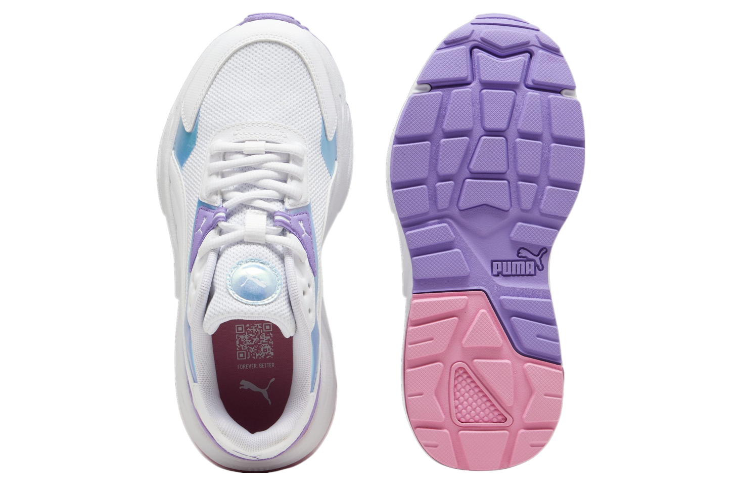 Puma Vis2k Bouncy Sky GS White / Lavender Alert