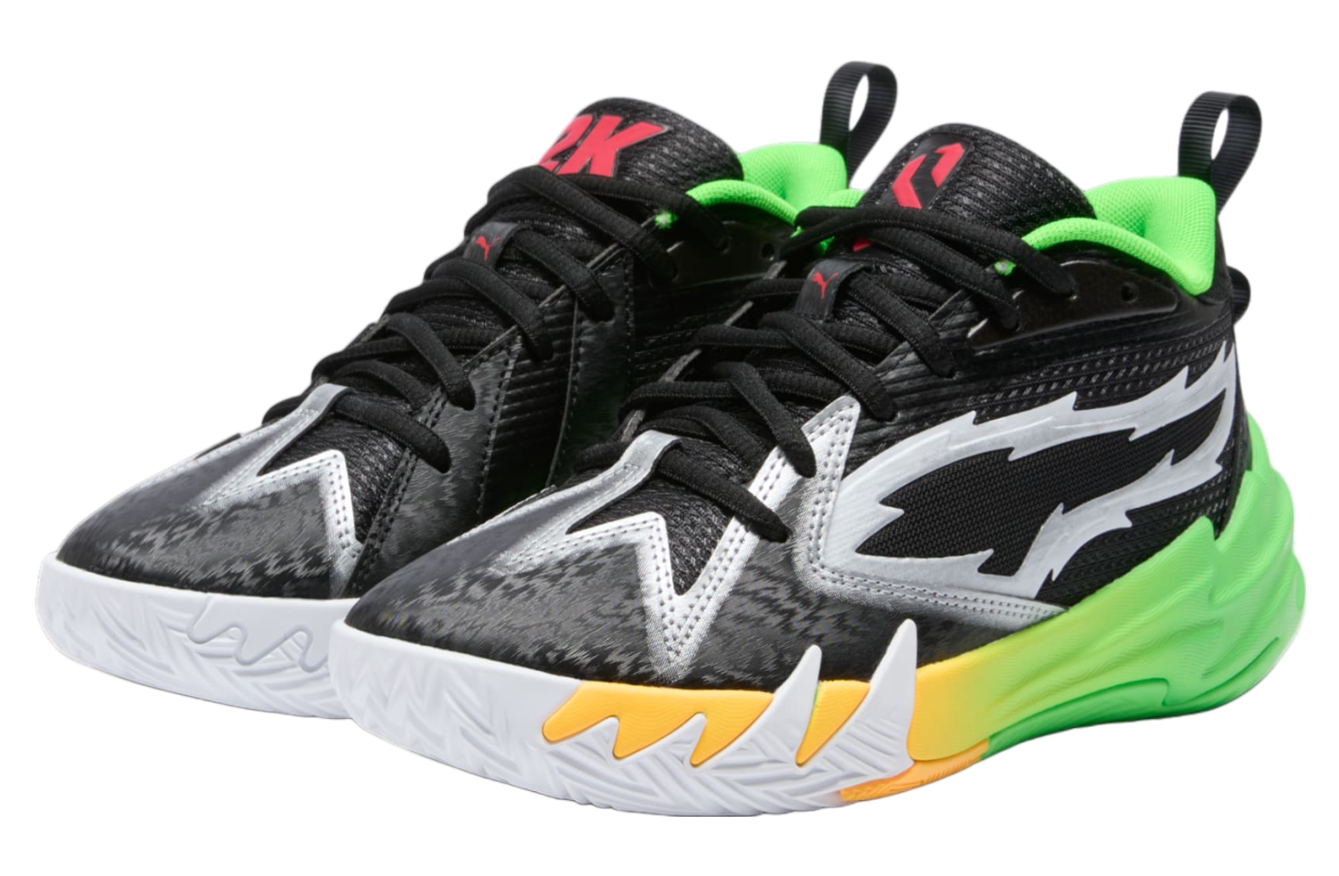 Puma X 2k Scoot Zeros GS Black / Fluo Green