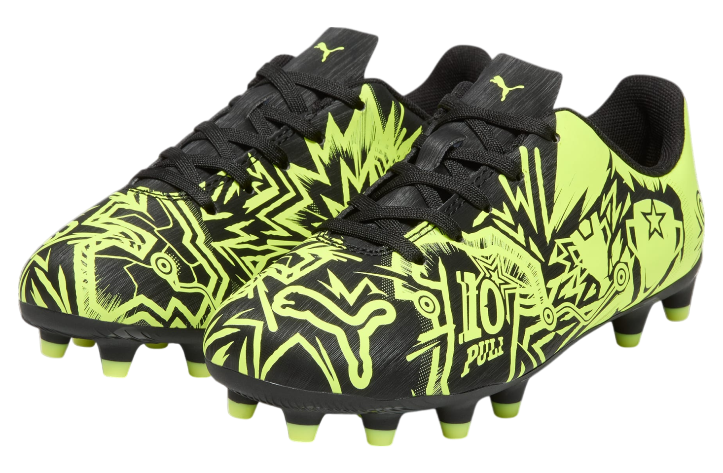 Puma X Christian Pulisic Tacto Ii FG/AG GS Black / Electric Lime